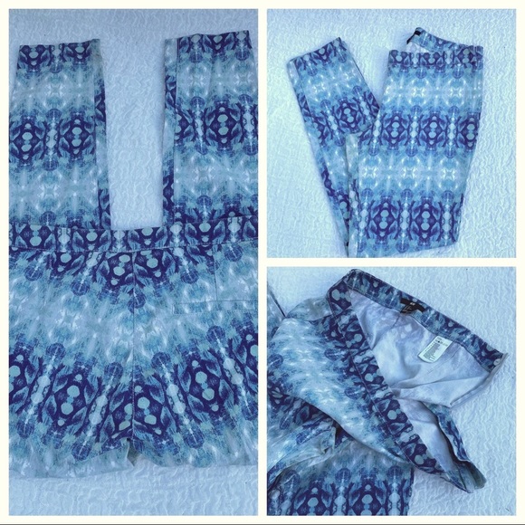 VTG H&M ❄️ Print Side Zip Ankle Crop Slacks Pants - Picture 6 of 15